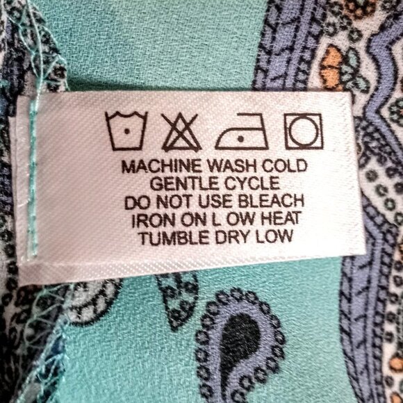 Violet & Claire Turquoise Print Sleeveless Top - Picture 5 of 5